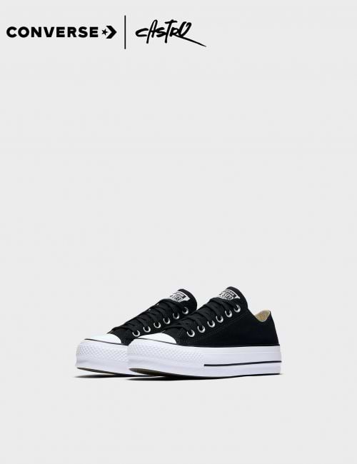 נעלי Converse שחורות עם סוליה גבוהה/ נשים